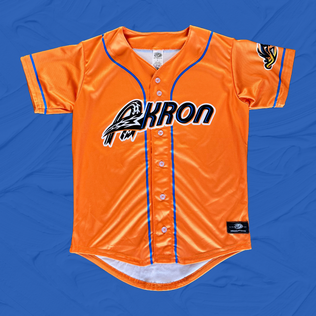 Adult Sublimated Orange Replica Jersey – Akron RubberDucks