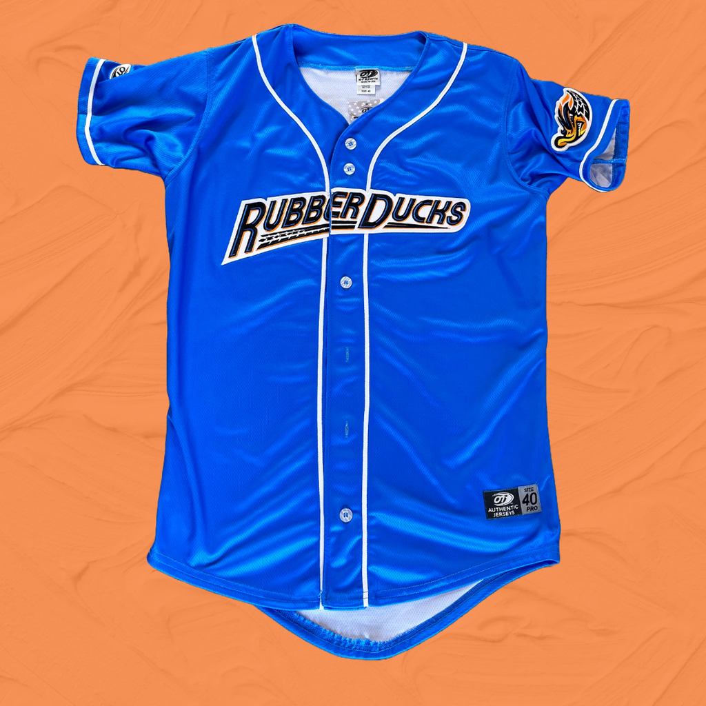 Adult Blue Authentic Jersey – Akron RubberDucks