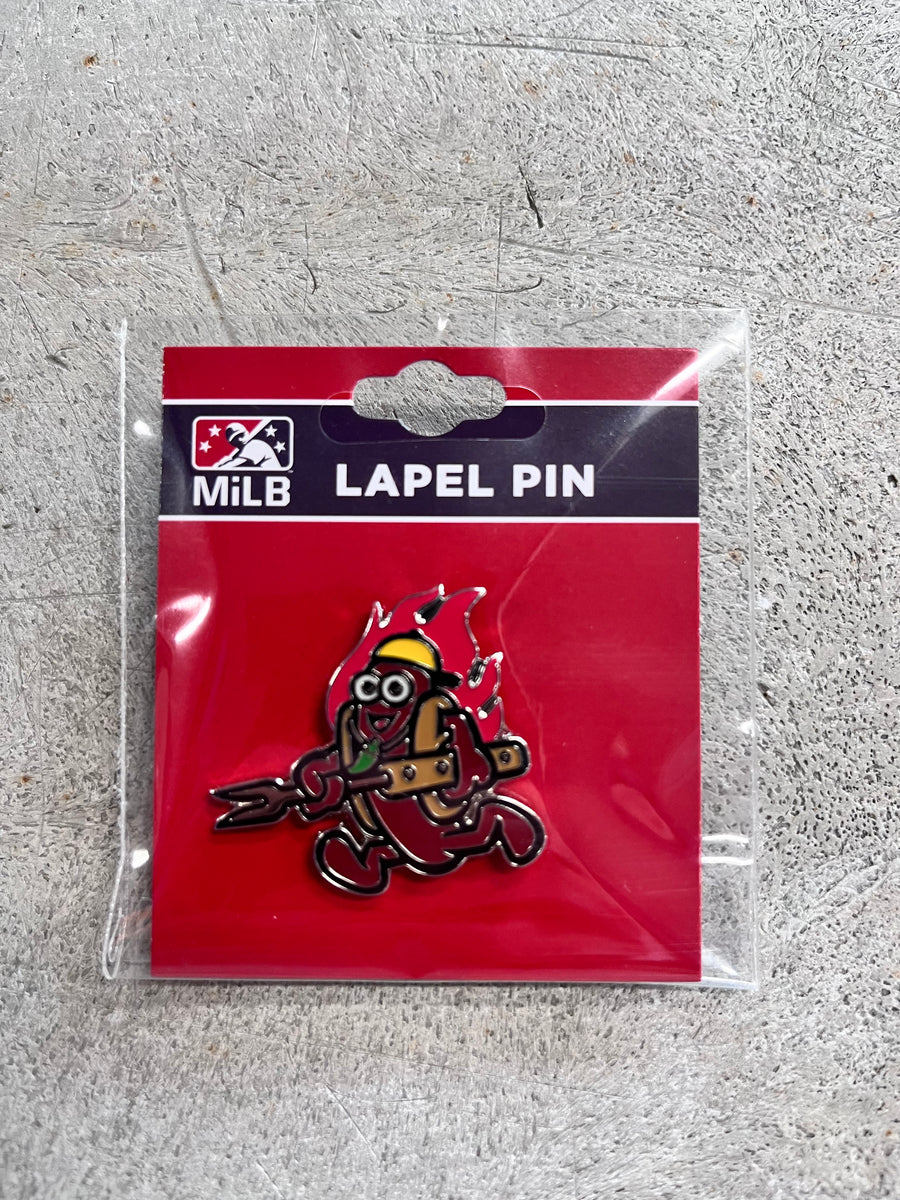 Perros Calientes Lapel Pin Akron RubberDucks